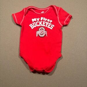 My First Buckeyes Red Baby One-Piece 6/9 months boys